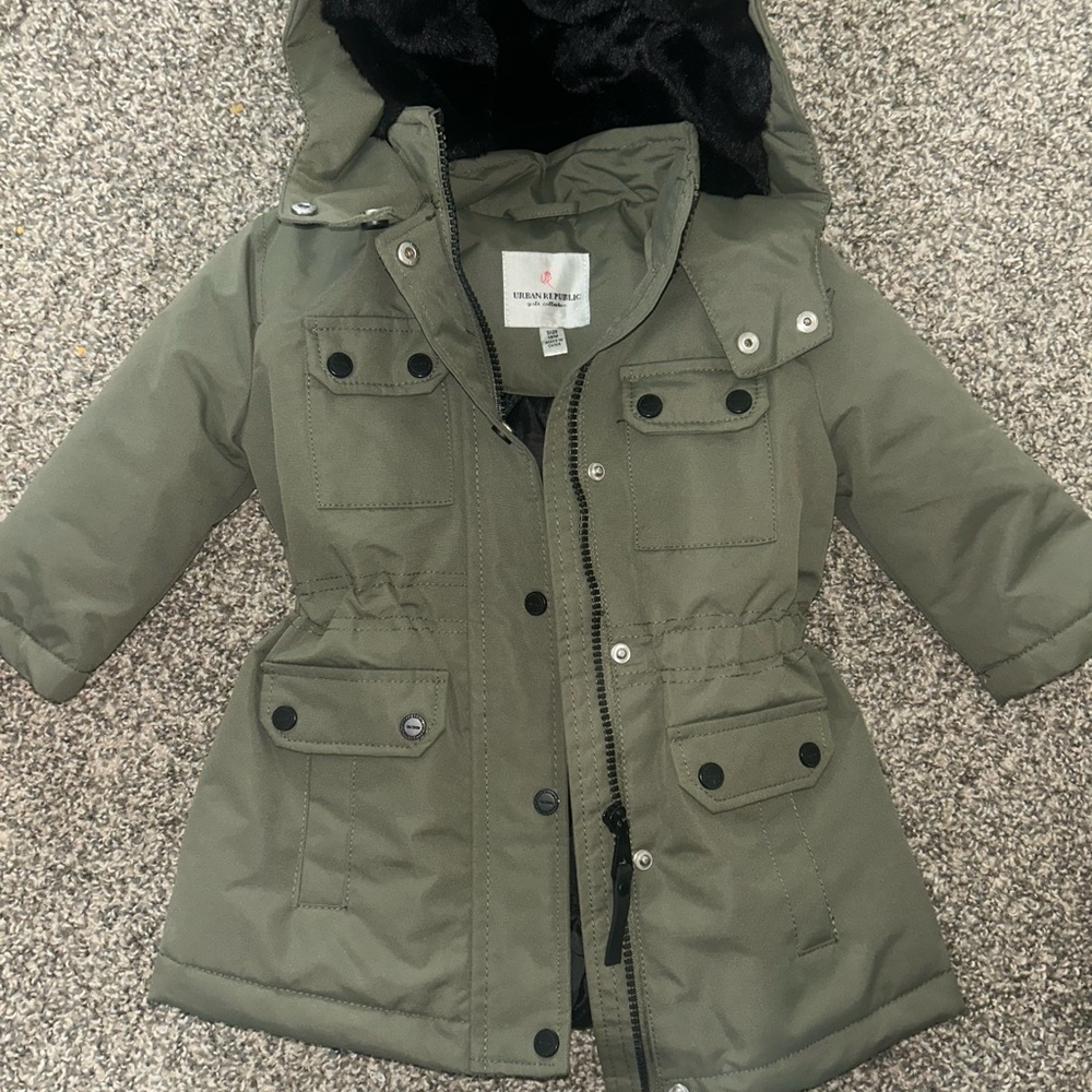Urban Republic Kids Army Green Puffer Jacket Lot# 1006